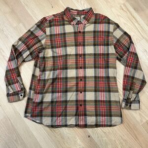 LL Bean Shirt Traditional Fit Plaid Flannel Men's Size 2XLT Multicolor Outdoors